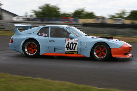 Andreas Kjærgaard i sin Porsche 5,4
(Foto: Motorsporten.dk)